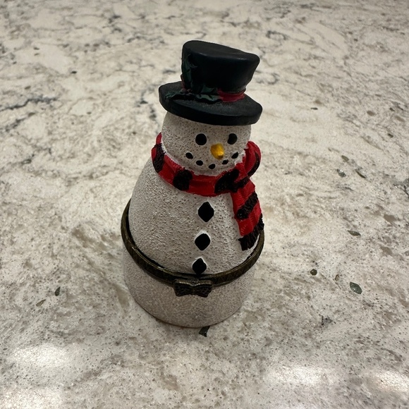 Snowman Christmas Trinket Box - Picture 1 of 7